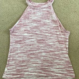 Arizona Co. Pink and white tank top.